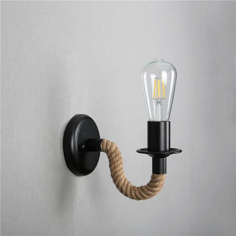 Epoch aplică de perete vintage neagră din metal/șnur pentru interior/coridor, pentru hol