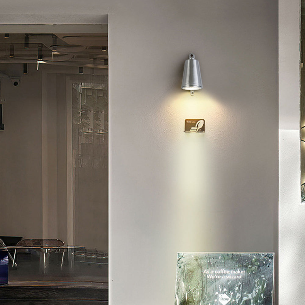 Ray aplică de perete industrială din metal, în formă de clopot, negru/gri/cupru/aluminiu