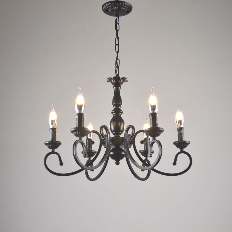 Silva Creative Retro Candle candelabru negru metal pentru dormitor