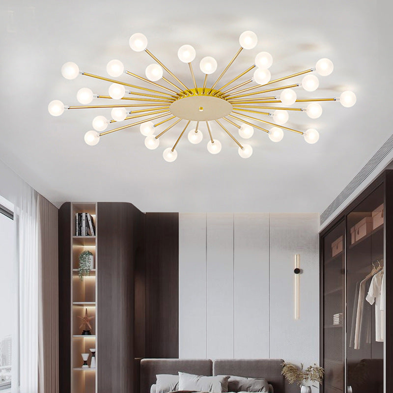 Arisha plafonieră aplicată LED în stil nordic /negru, în culoare aurie, pentru living