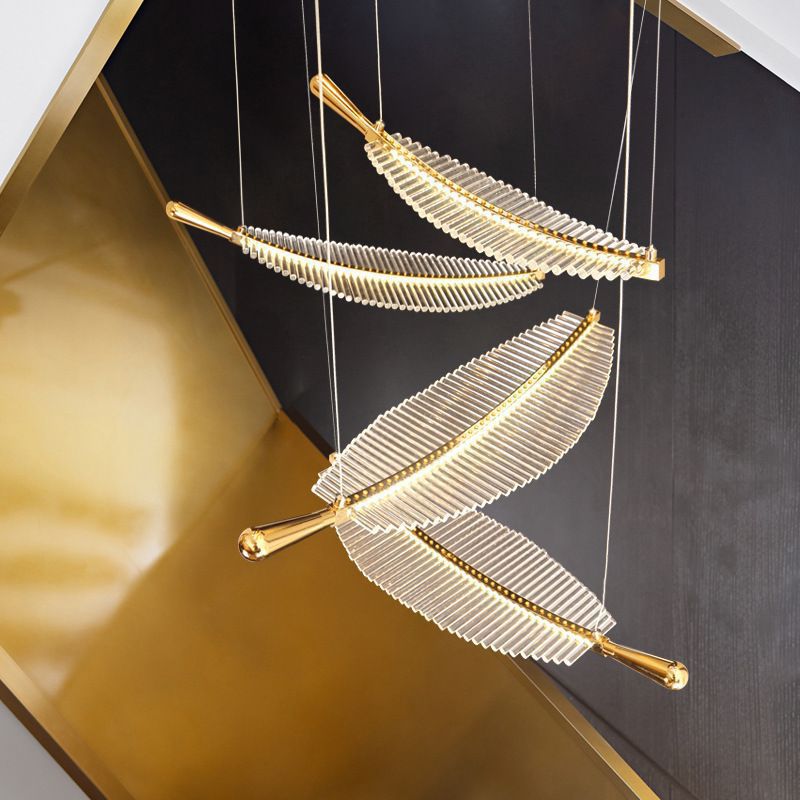 Arisha lampă suspendată din metal, nordică, de lux, LED, pentru hotel și living