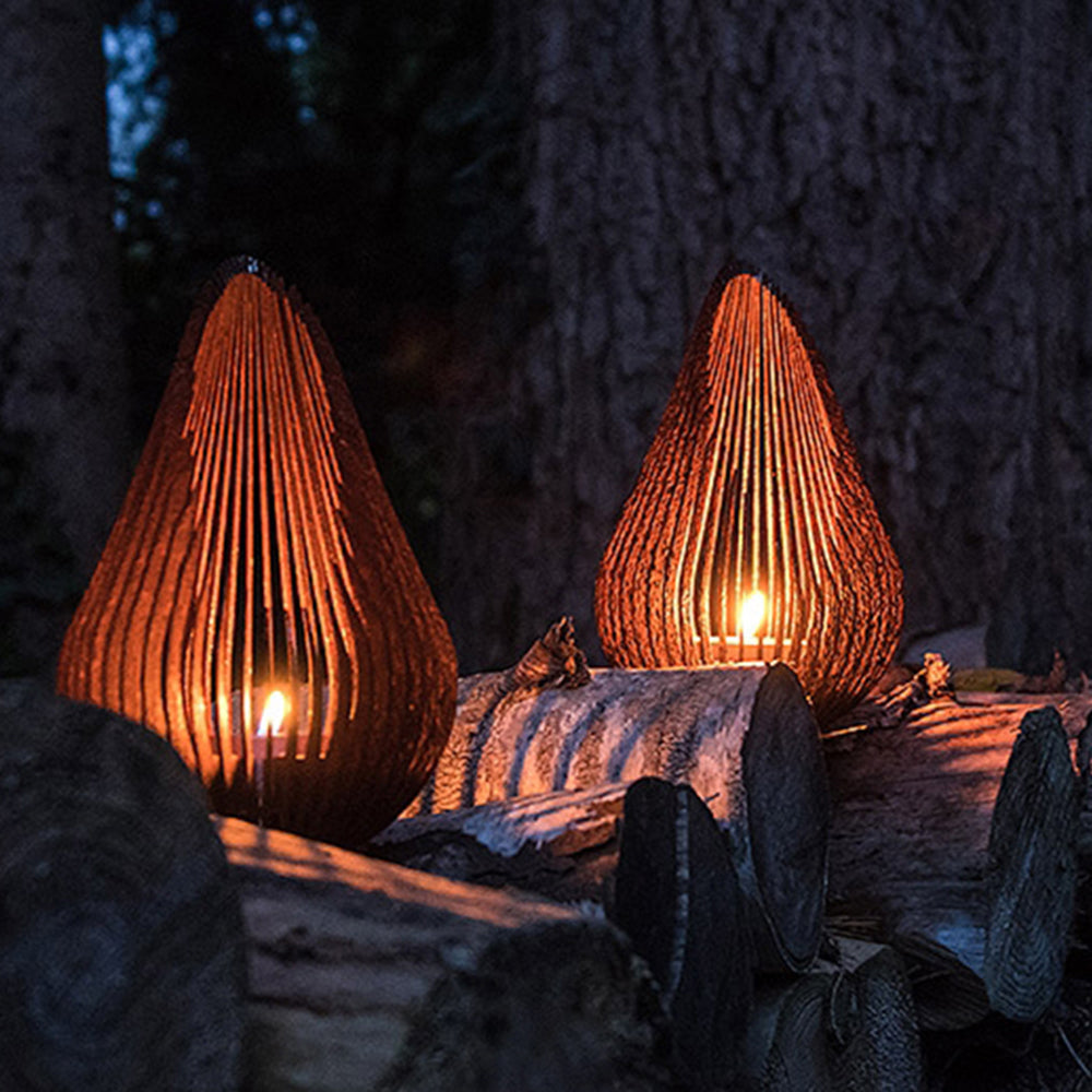 Ray Design Waterdrop Shaped Outdoor lampadar, negru/Argintiu