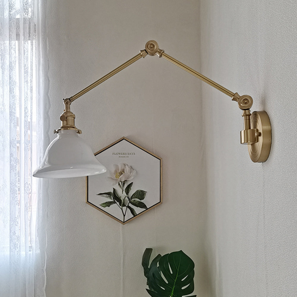 Tiffany Vintage Foldable aplică de perete, Verde/alb