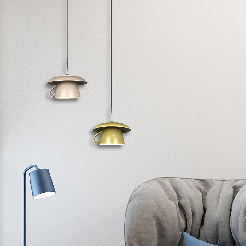 Valentina Pop Art Cup Ceramic LED lampă suspendată pentru living / Studiu / dormitor