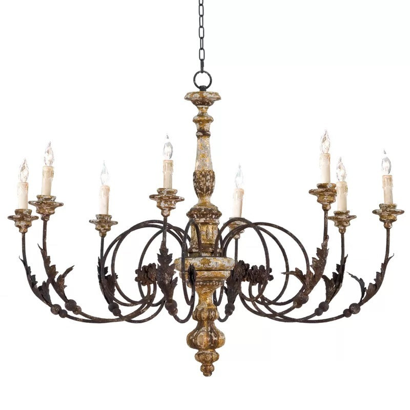 Silva Mare Retro Creativ candelabru din lemn metal living, în culoare maro