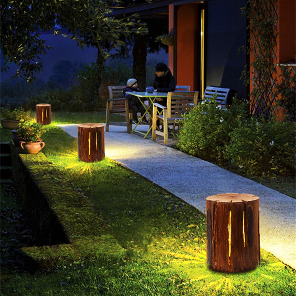 Ray lampadar pentru exterior din lemn natural