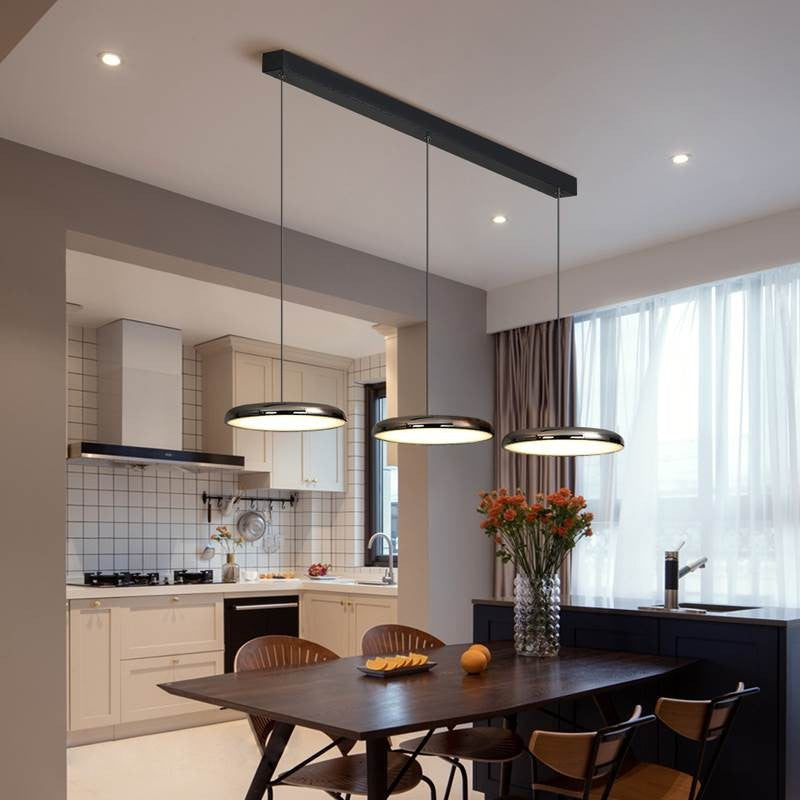 Aria lampă suspendată roșie și neagră și argintie din metal, modernă, minimalistă, pentru dormitor