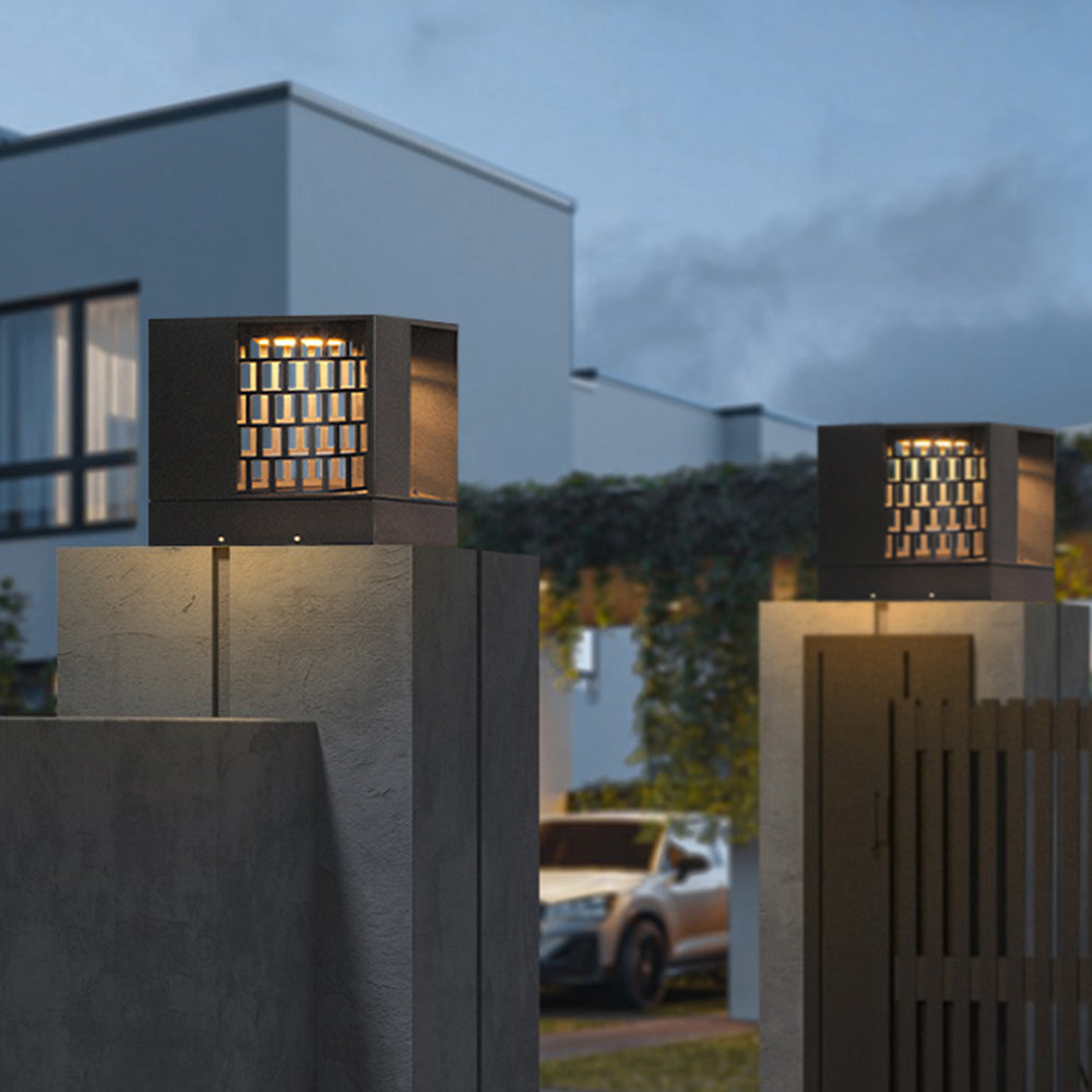 Ray lampă de masă modernă cu model metalic pentru exterior, negru