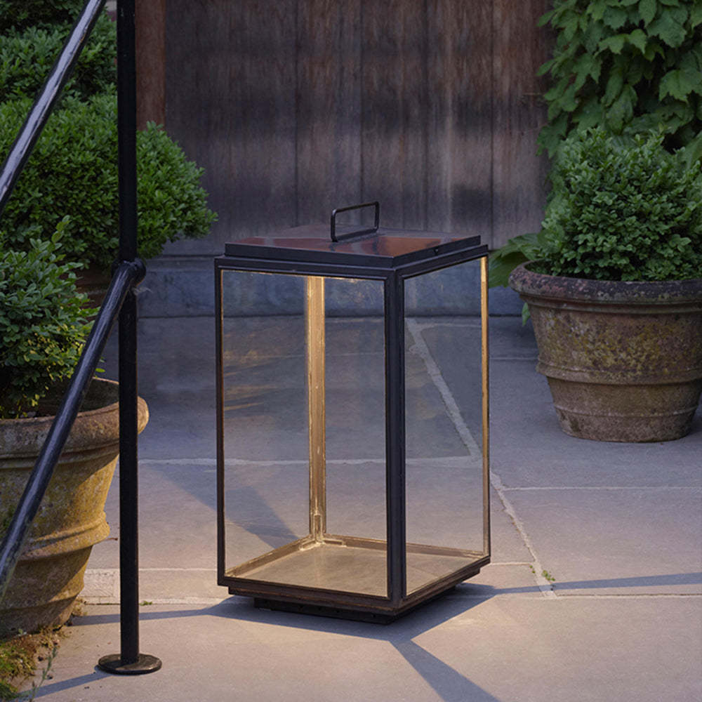 Ray lampadar minimalist cu conexiune electrică fixă pentru exterior, negru
