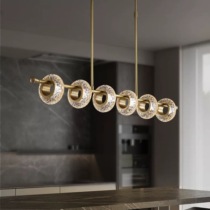 Kristy modern de lux lampă suspendată metal/sticlă aurie