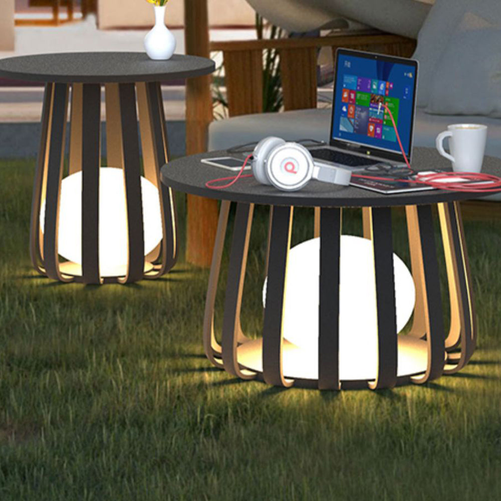 Ray lampadar metal exterior Solar, Conexiune electrică fixă/Solar, negru