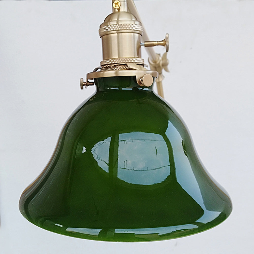 Tiffany Vintage Foldable aplică de perete, Verde/alb
