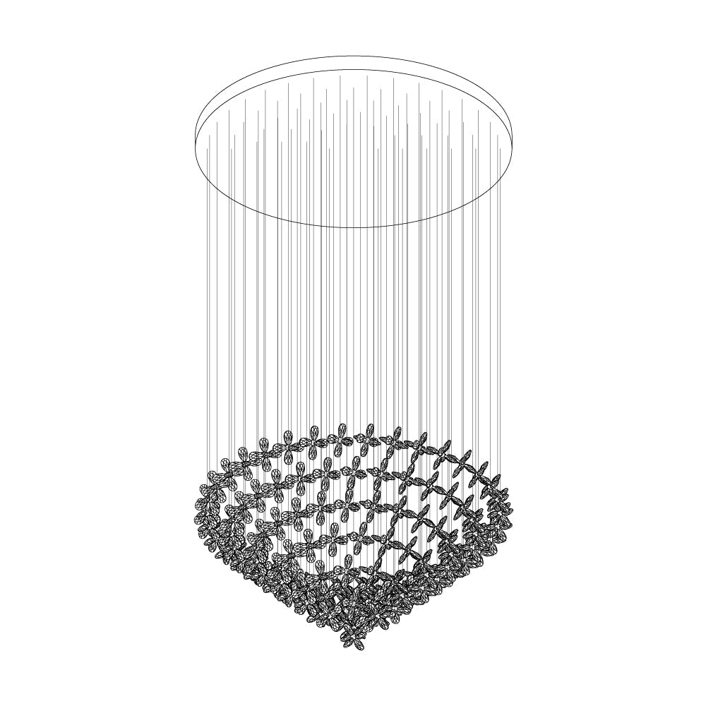 Dune candelabru din cristal, cu fluturi, floral, în grup