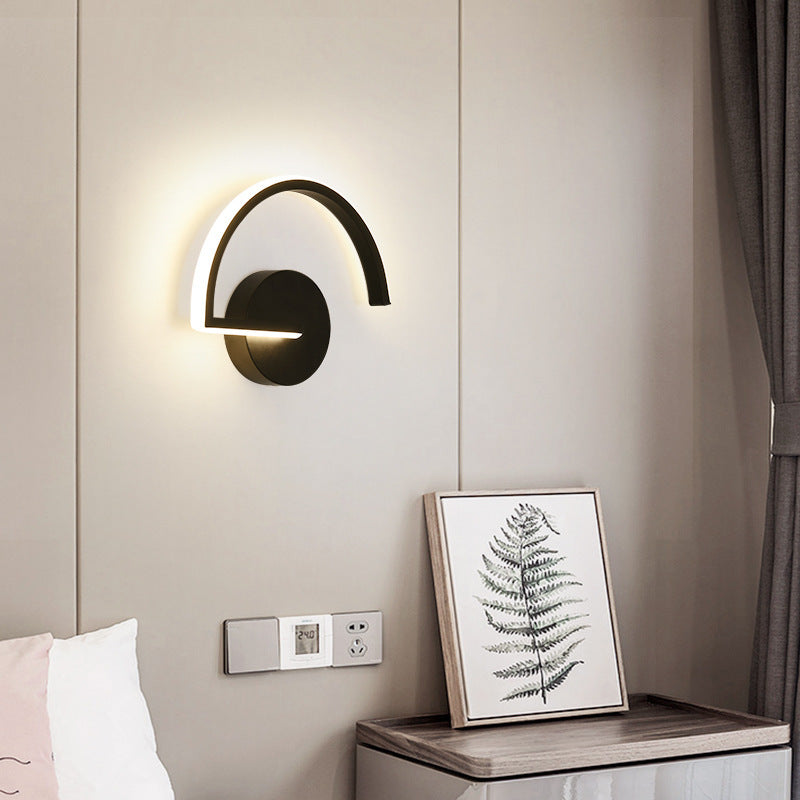 Arisha aplică de perete minimalistă Lineară Semicirculară din metal Decorativ