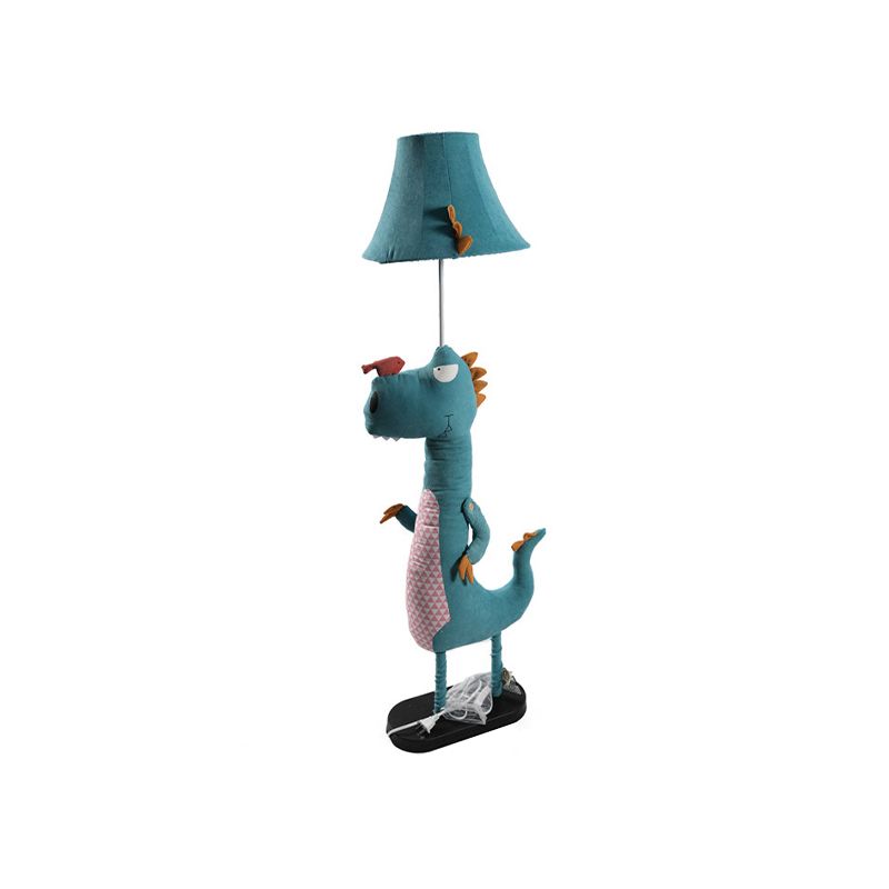 Minori modern lampadar cu Dinosaur din metal și Pânză