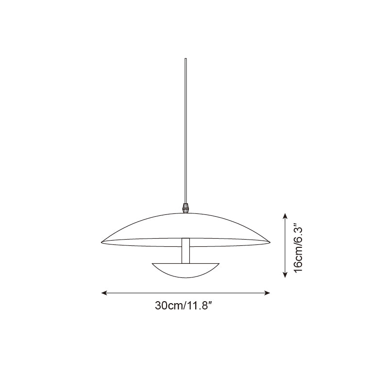 Veliina lampă suspendată neagră, minimalistă