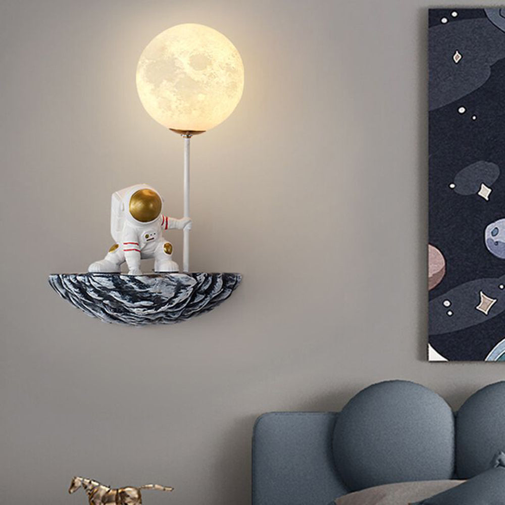 Aria aplică de perete Decorativă Astronaut sticlă, alb/Albastru-alb