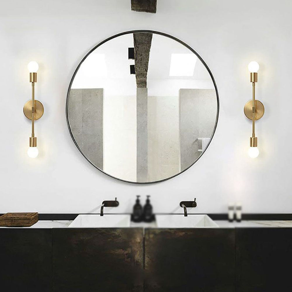 Silva aplică de perete modernă minimalistă, metal, negru/argintiu/auriu, baie