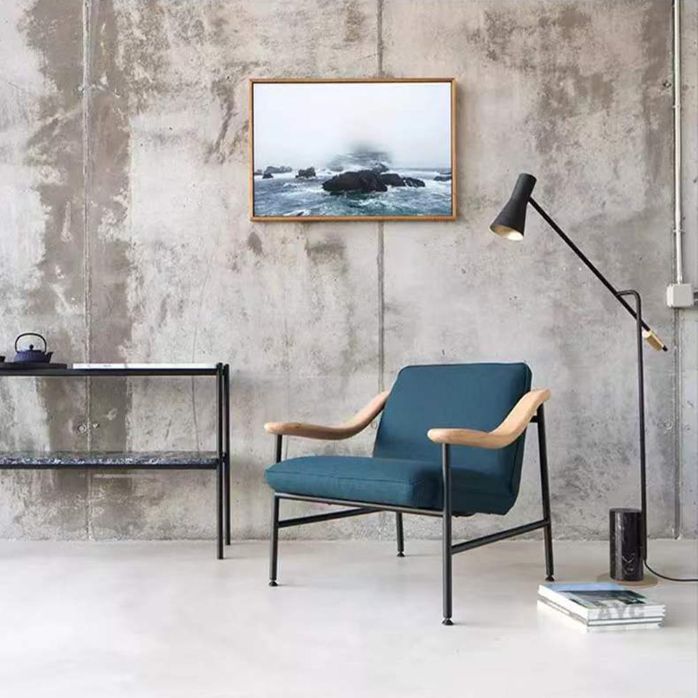 Carins lampadar modern Nordic minimalist, marmură și metal, negru