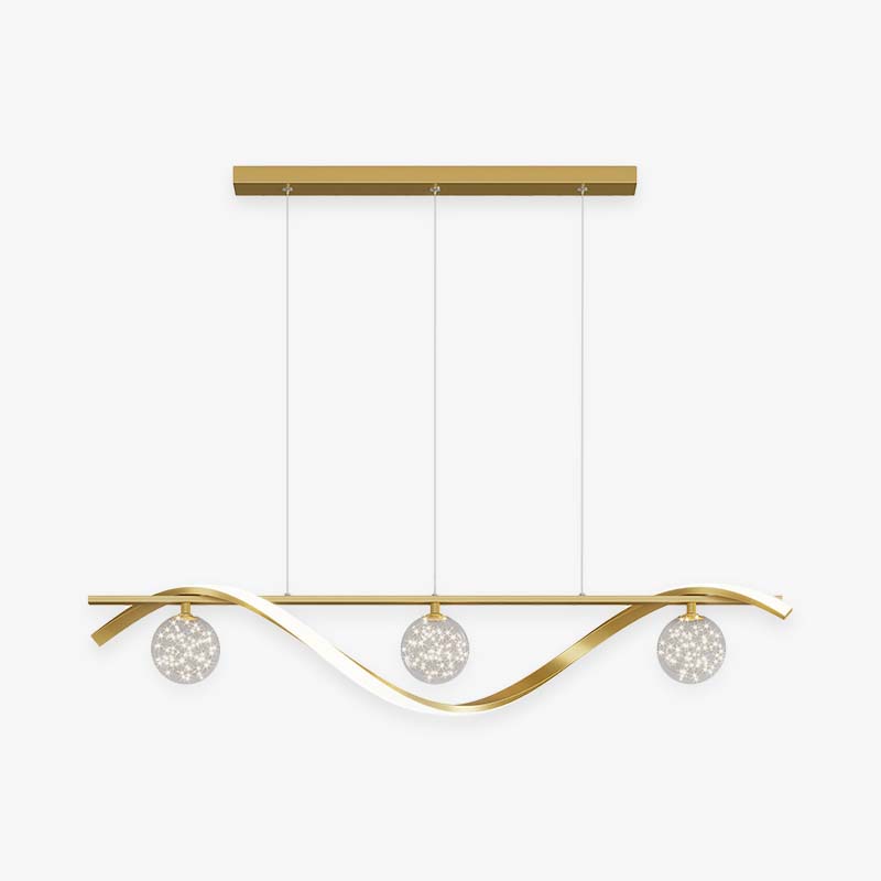 Arisha lampă suspendată Graceful Arc cu globuri din sticlă