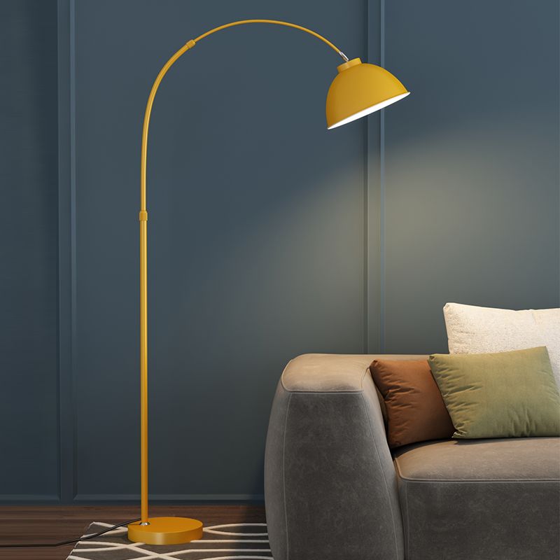 Mira modern Arc metal lampadar, negru/Red/Yellow, în culoare roșie, în culoare galbenă