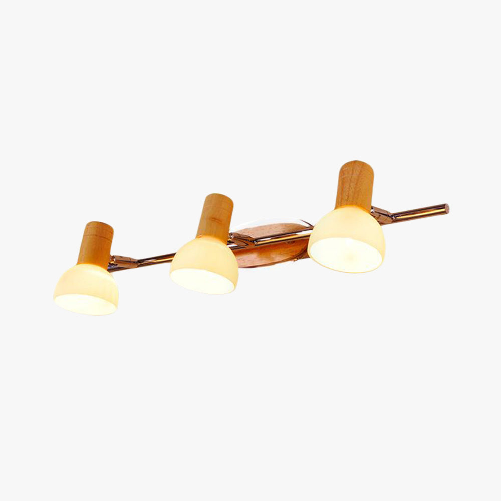 Muto Multi dom oglindă Front Wooden oglindă aplică de perete, Log Color