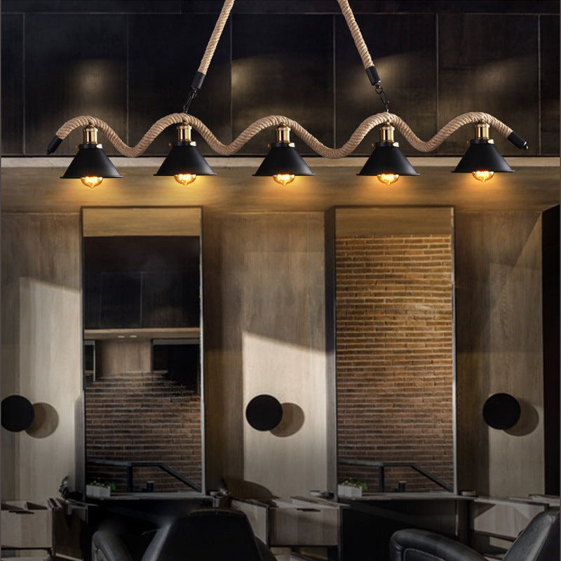 Epoch Vintage LED negru lampă suspendată metal Sufragerie/Cafeneală, pentru cafenea