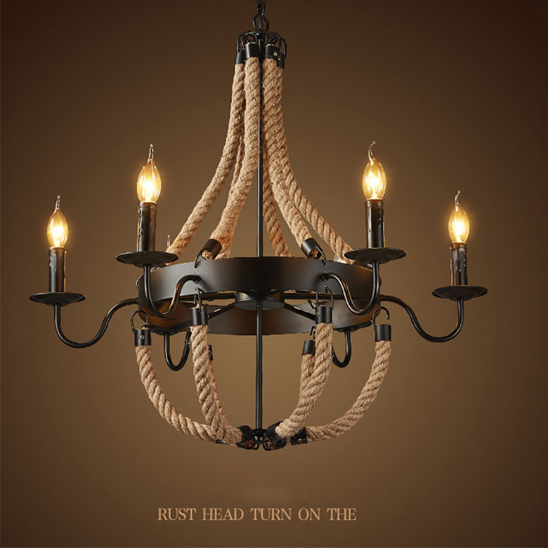 Epoch Vintage Loft Twine lampă suspendată metal Restaurant/Barem