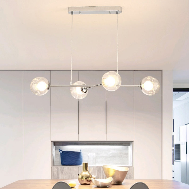 Valentina modern LED candelabru Crom sticlă living/dormitor
