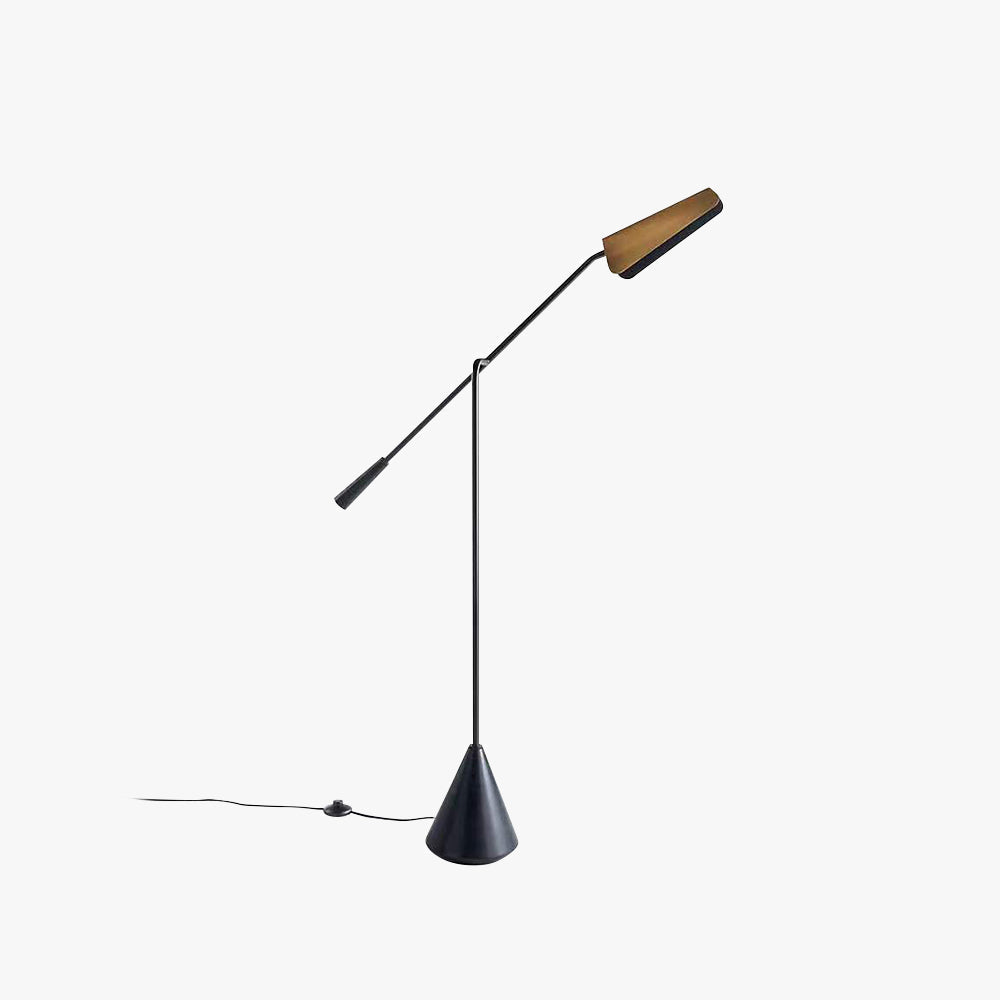 Salgado minimalist Triangle Head LED lampadar, marmură & metal
