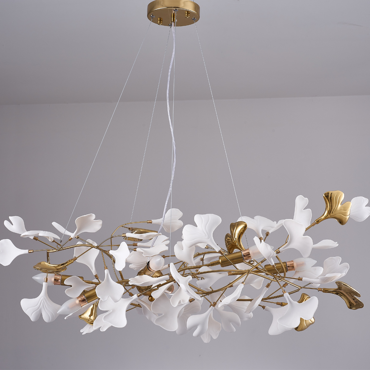 Olivia candelabru de lux Ceramic Mare pentru hol, Gingko leaf, living, pentru foaier