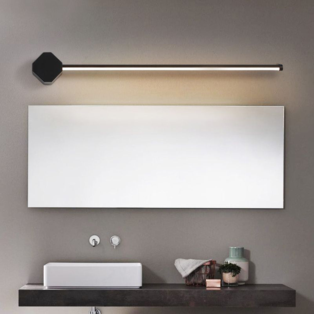 Arisha aplică de perete minimalistă Pătrată Liniară metal/Acriclic, negru/alb