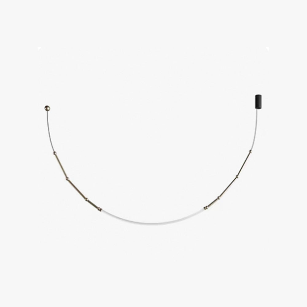 Arisha lampă suspendată modernă liniară din metal/silicon, neagră