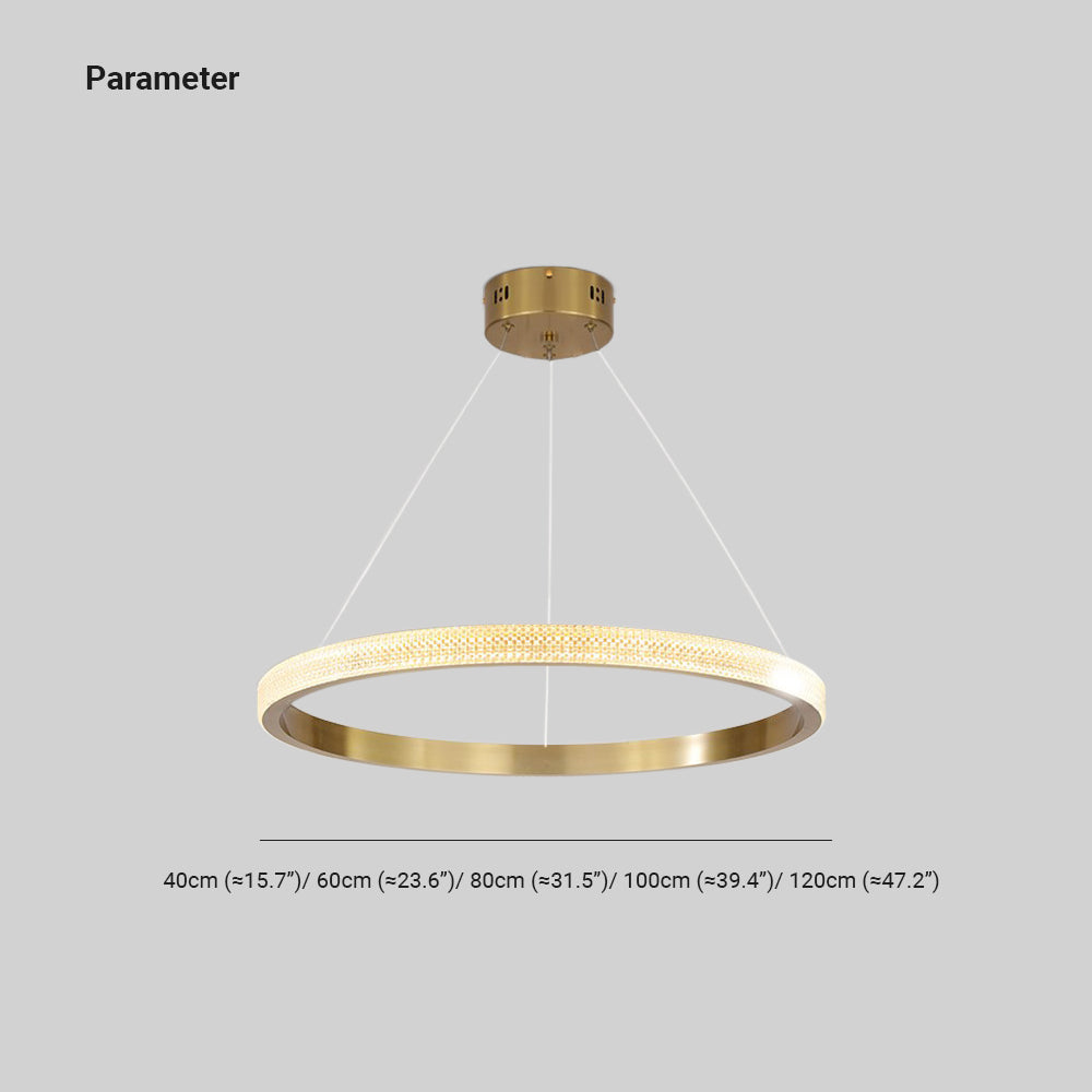 Kristy lampă suspendată modernă Inel metal/Acrilic LED, negru/Aur