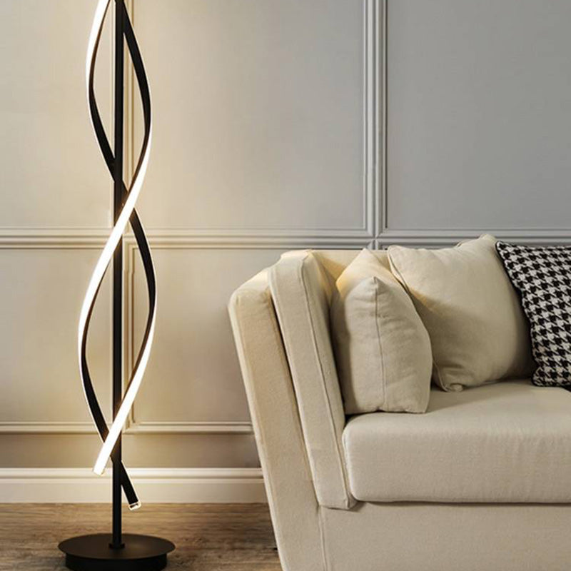 Mira lampadar liniar postmodern, negru/alb