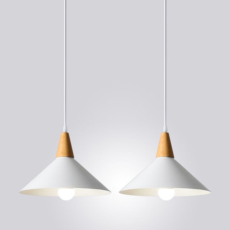 Valentina lampă suspendată minimalistă cu formă de capac din metal, lemn natural