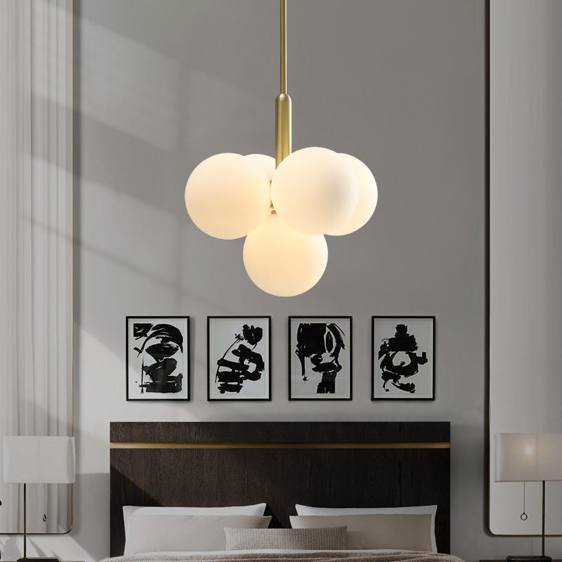 Valentina Nordic LED candelabru metal sticlă living/dormitor