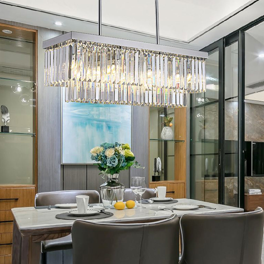 Kristy lampă suspendată Art Deco modern LED, cristal/metal