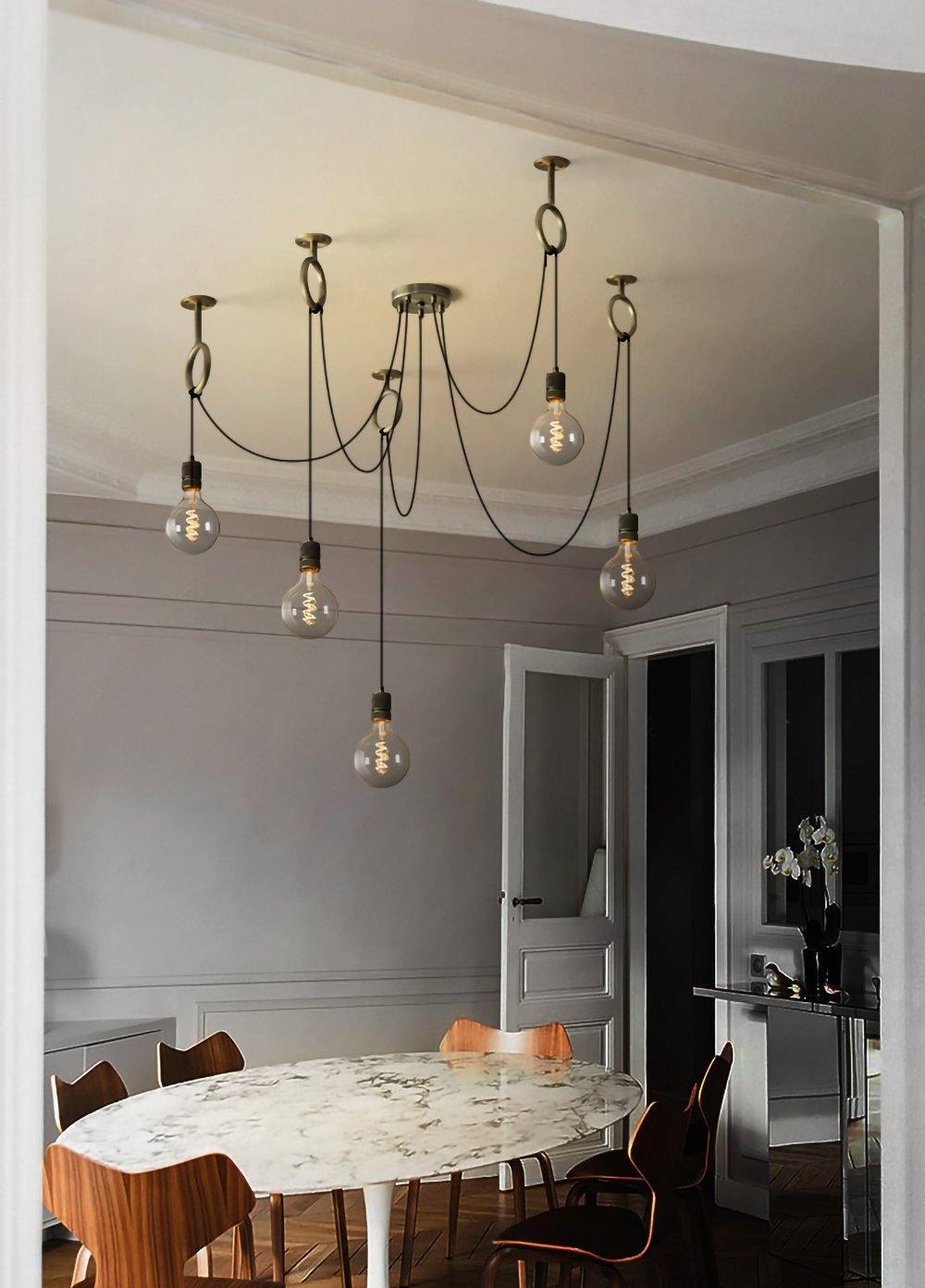 Miririne candelabru industrial Spider Suspendat Reglabil