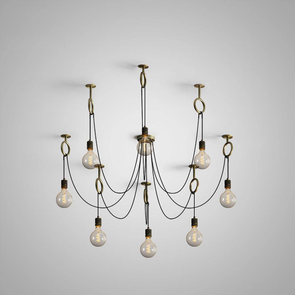 Miririne candelabru industrial Spider Suspendat Reglabil