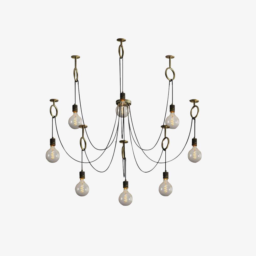 Miririne candelabru industrial Spider Suspendat Reglabil