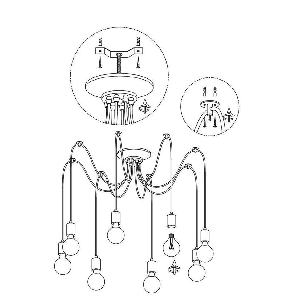 Soruora candelabru Spider Cablu Reglabil industrial