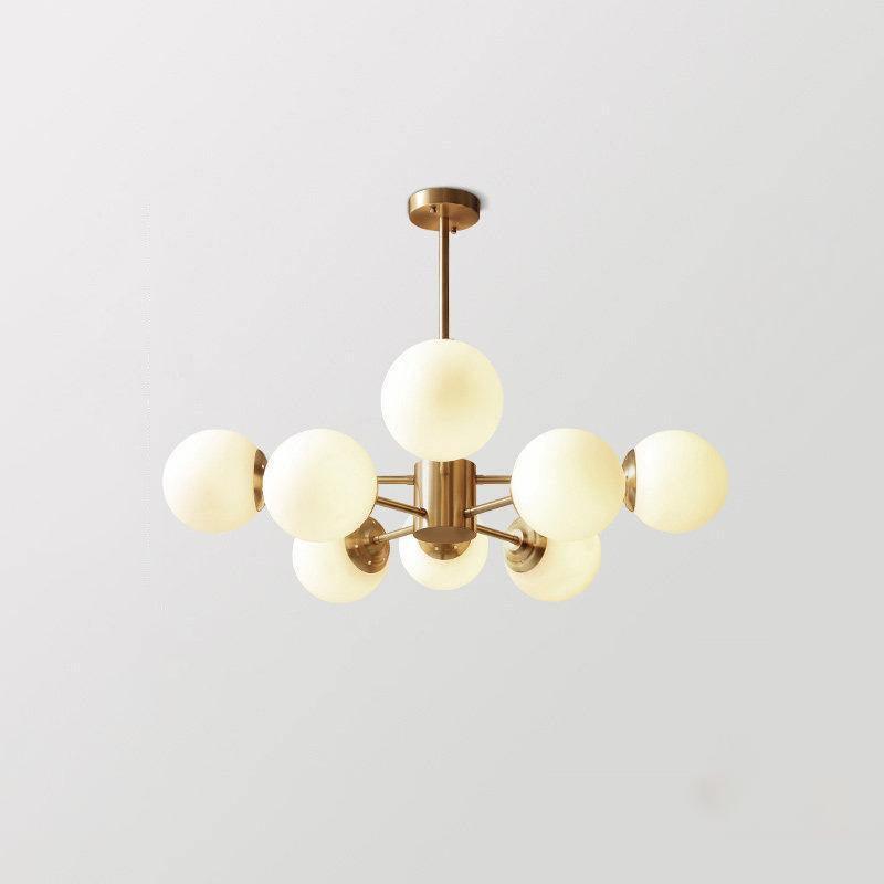 Eshlen candelabru din alamă și sticlă opal