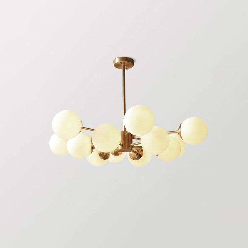 Eshlen candelabru din alamă și sticlă opal