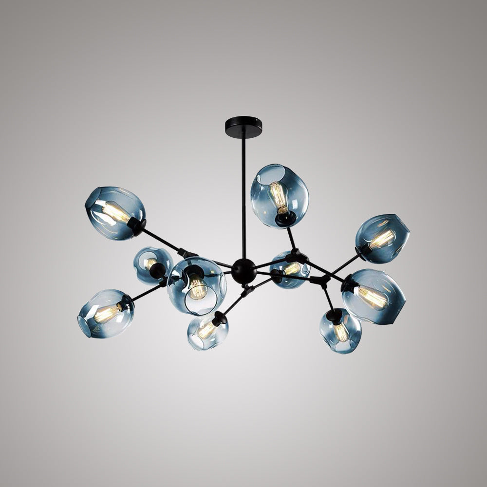 Valentina modern Bubble lampă suspendată Metalică, negru/Aur