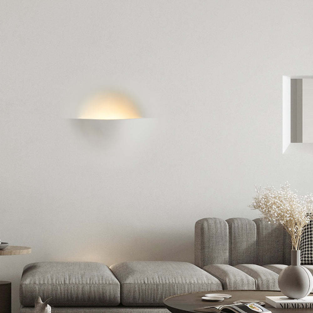 Aria aplică de perete modernă Recondusă din metal/Gips cu LED, alb