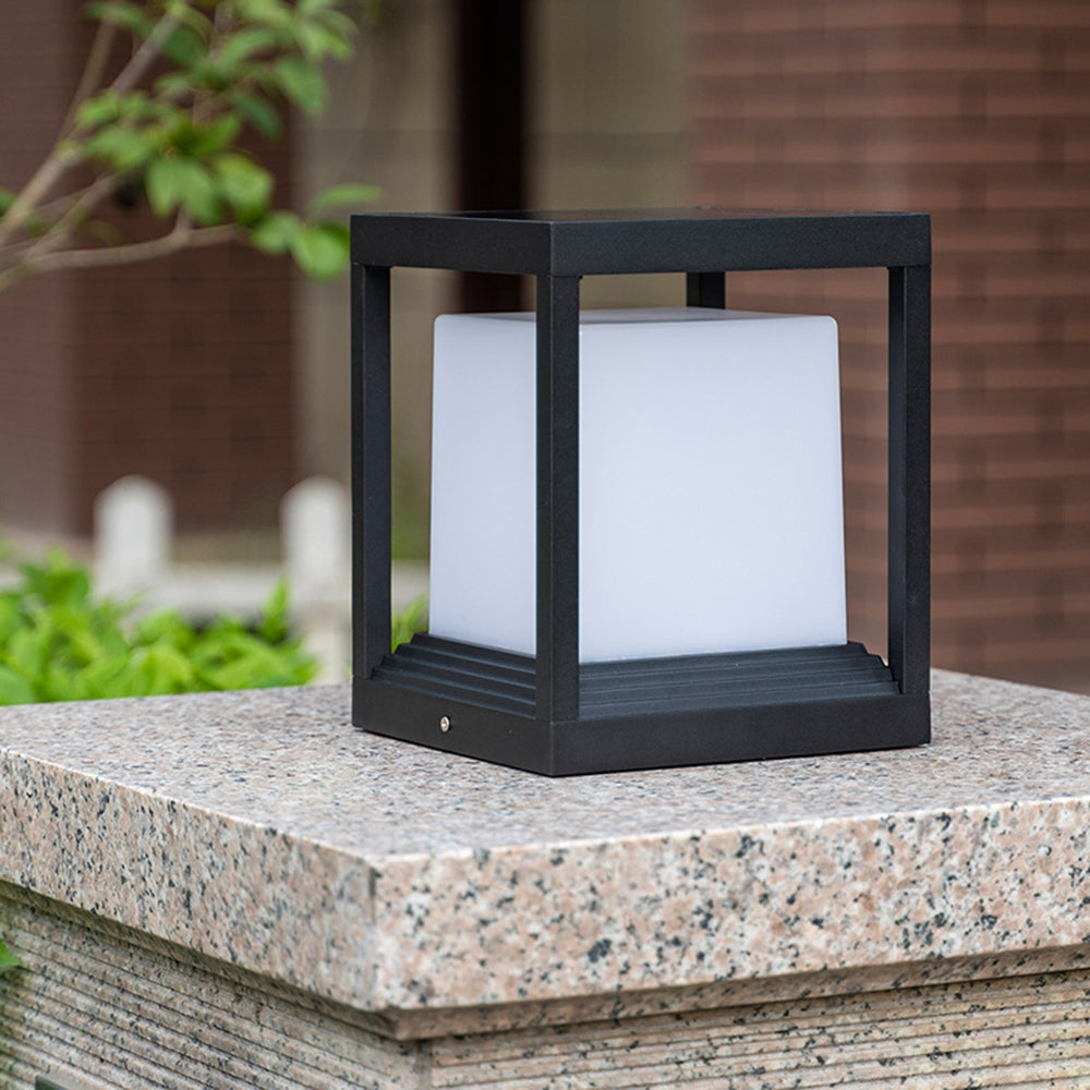 Ray modern Rectangular metal Outdoor Lamps, negru