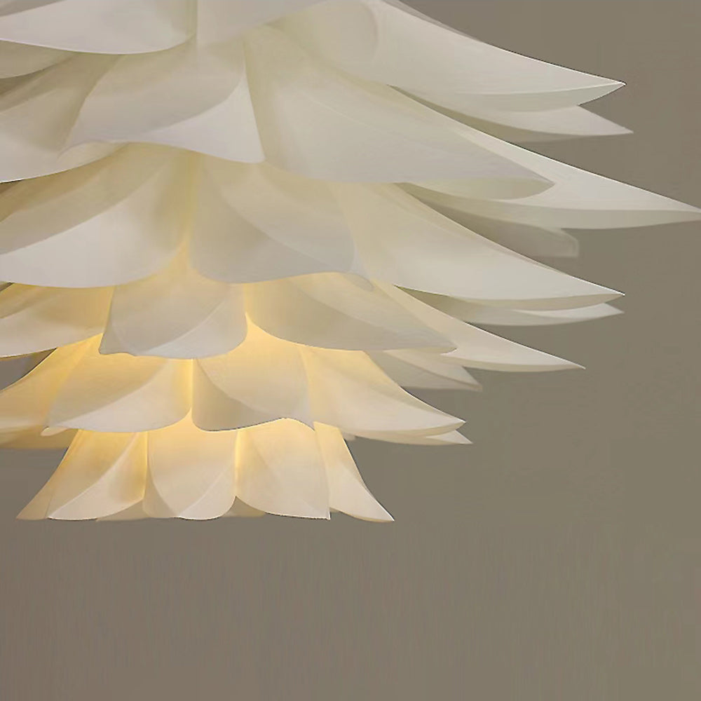 Arisha Nordic minimalist Lotus lampă suspendată, metal/PVC, alb
