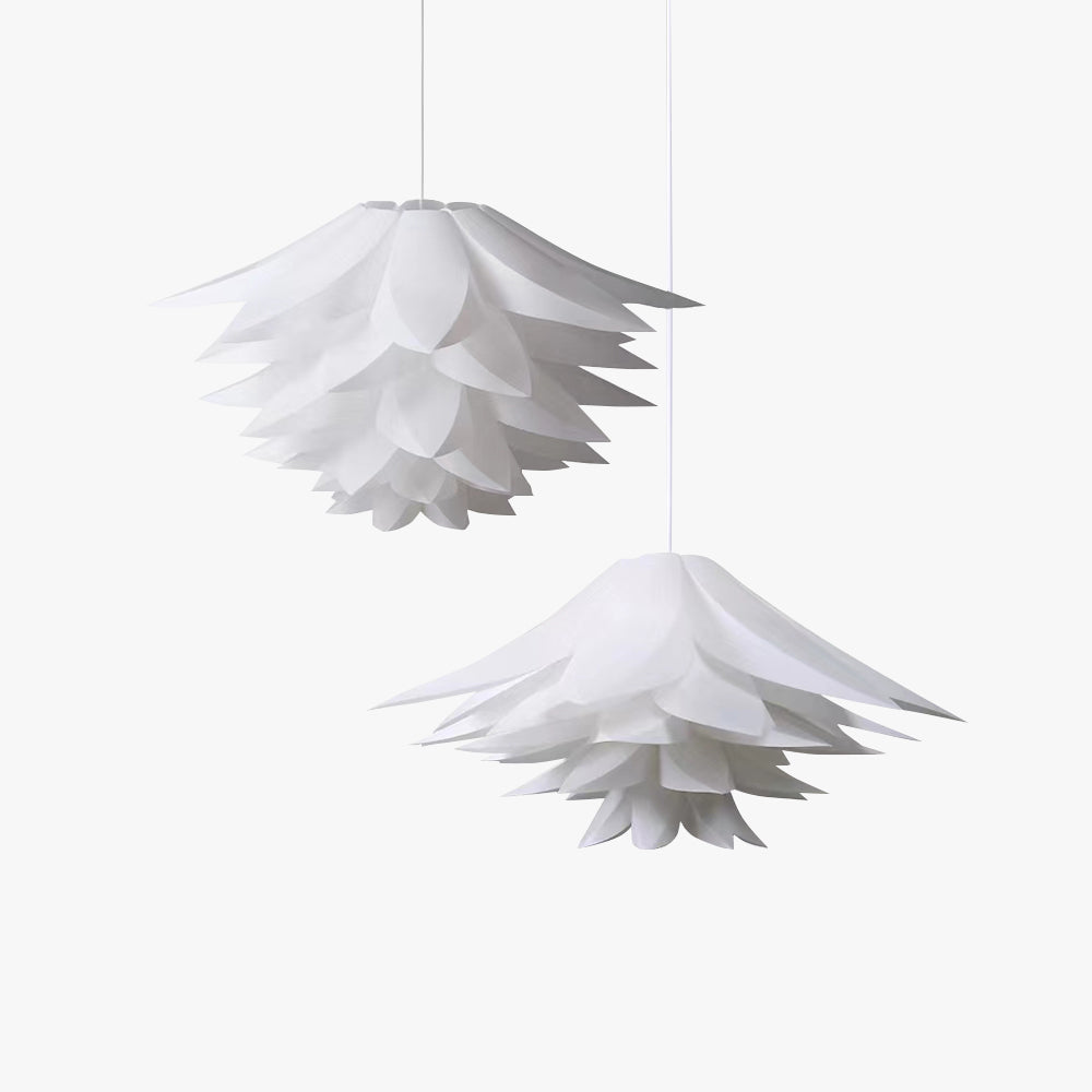 Arisha Nordic minimalist Lotus lampă suspendată, metal/PVC, alb