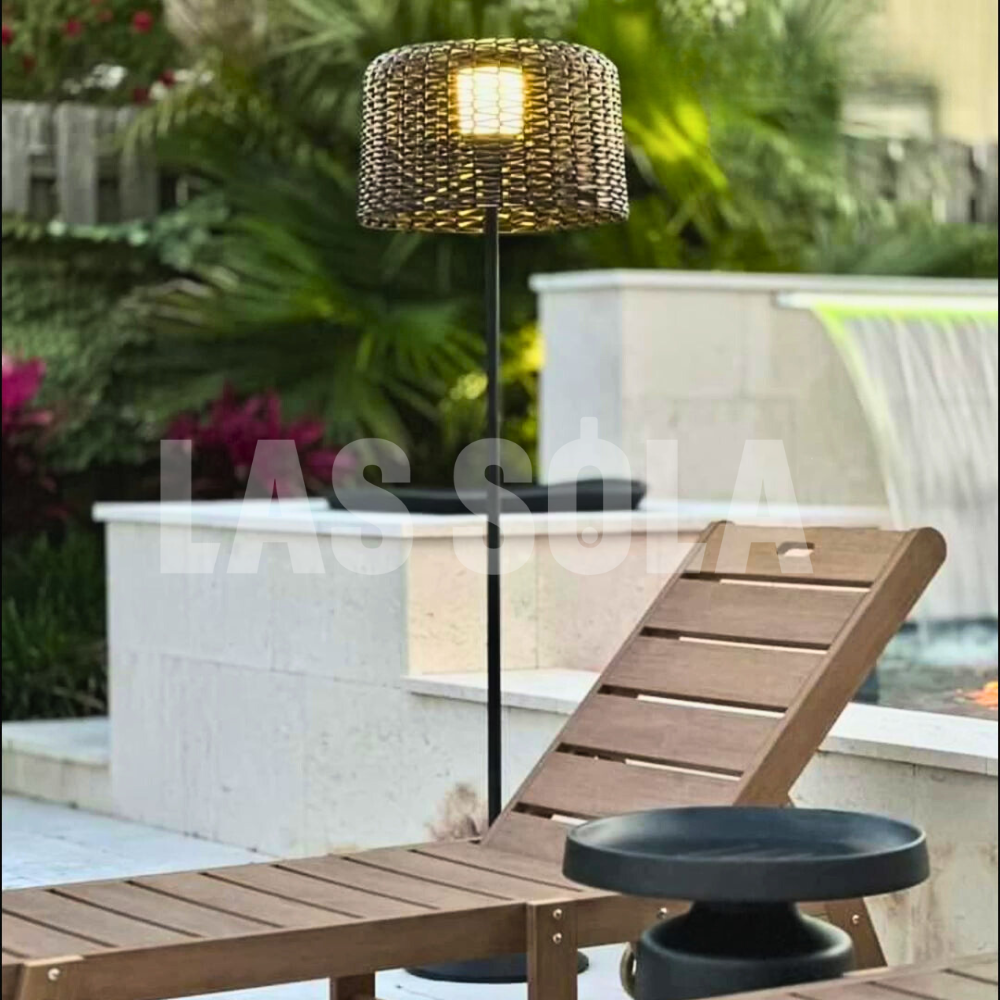 Ritta lampadar exterior Impermeabil din ratan, Balcon/Terasă